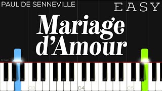 Mariage d’Amour ChopinSpring Waltz  EASY Piano Tutorial [upl. by Isied]