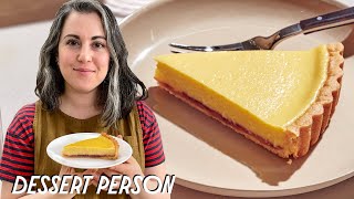 Claire Saffitz Makes Meyer Lemon Tart  Dessert Person [upl. by Sirdi]