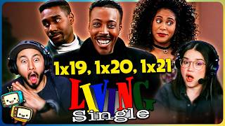 LIVING SINGLE 1993 1x19 1x20 amp 1x21 REACTION  First Time Watch  Queen Latifah  Kim Coles [upl. by Zarla]