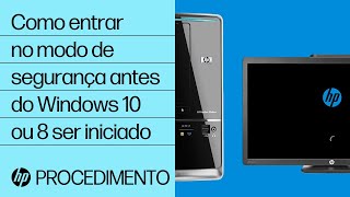 Como entrar no modo de segurança antes do Windows 10 ou 8 ser iniciado  HP Support [upl. by Lehcim647]