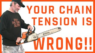 CORRECT WAY To Adjust The Chain Tension On Your Chainsaw [upl. by Alfredo360]