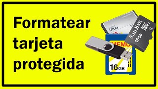 Cómo FORMATEAR micro sd PROTEGIDA contra escritura [upl. by Zerdna730]