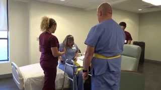 Physical Therapy Transfer Training  How To Transfer From Wheelchair To Bed [upl. by Narmis]