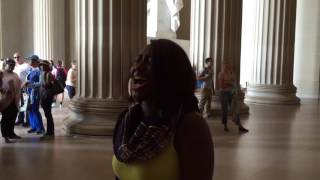 Star Swain sings quotThe National Anthemquot live at the Lincoln Memorial in Washington DC 61616 [upl. by Lorrad]