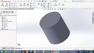 Solidworks Tutorial  How to create a cylinder [upl. by Elletnahc]