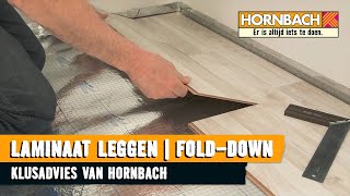 Laminaat leggen met HORNBACH Legsysteem Folddown [upl. by Furnary]