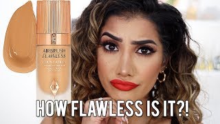 Charlotte Tilbury Airbrush Flawless Foundation Demo amp Review  AnchalMUA [upl. by Ober439]