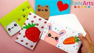 Cómo hacer SOBRES para tus cartas SIN PEGAMENTO Fácil  DIY  Easy ENVELOPES [upl. by Strenta]