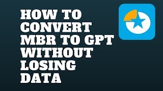 How to Convert MBR to GPT without Losing Data [upl. by Eidnyl774]