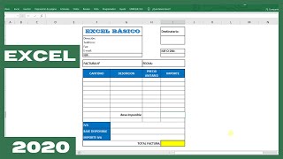 COMO HACER UNA FACTURA EN EXCEL PASO A PASO [upl. by Urata12]