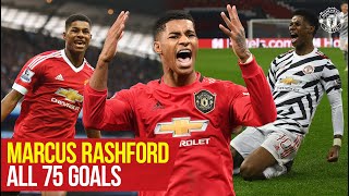 Marcus Rashford reaches 75 goals for Manchester United  Every Goal [upl. by Leima]