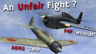 A6M2 Zero vs F4F Wildcat  An Unfair Fight in the Pacific [upl. by Akimad]