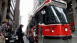 Toronto says goodbye to its classic red streetcars [upl. by Bascio]