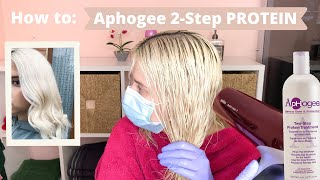 How to Aphogee TwoStep Protein Treatment on bleached hair amp Review [upl. by Trebreh244]