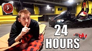 24 HOUR OVERNIGHT CHALLENGE IN GO KART TRACK [upl. by Ecirtal]