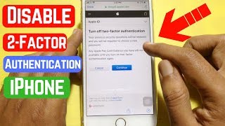 How to Turn off Two Factor Authentication on iPhone [upl. by Tommy]