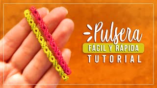 Cómo hacer pulsera de hilo fácil y rápida 21✨ Paso a Paso  DIY Macrame Friendship Bracelet [upl. by Aday283]