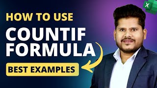 COUNTIF formula in excel In HINDI  Super Easy Tutorial [upl. by Lamp388]