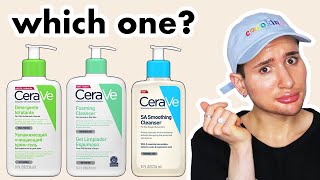 Which is the Best Cerave Cleanser for You Foaming Cleanser SA Cleanser or Hydrating Cleanser [upl. by Gnemgnok152]