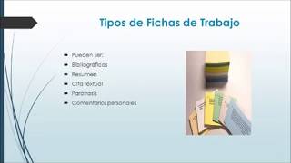 Tipos de Fichas de Trabajo [upl. by Ahcirt]