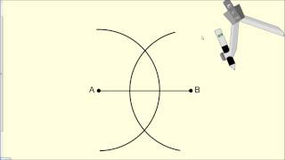 Constructing a Perpendicular Bisector  Geometry [upl. by Nivrek]