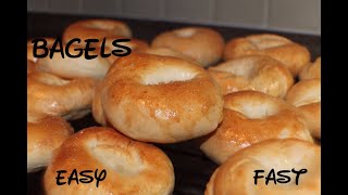 EASY How to make Homemade Bagels from scratch In the bread machine [upl. by Kenric]