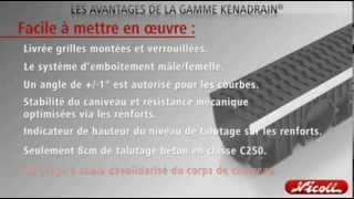 Avantages caniveau hydraulique Nicoll Kenadrain® [upl. by Eirehc]