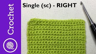 How to Single Crochet  Beginner Crochet Lesson 1  Right Handed CC [upl. by Sharlene]