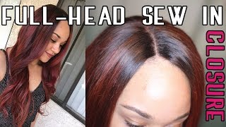 Full Head Weave wClosure  Sew In  Step by Step [upl. by Langille]