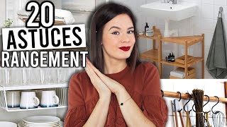 20 ASTUCES Rangement  Gain de place [upl. by Einwat]