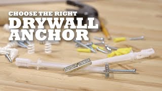 How to Choose the Right Drywall Anchor [upl. by Arihsay567]