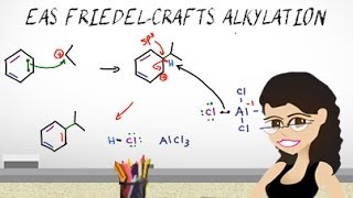 FriedelCrafts Alkylation Reaction Mechanism EAS Vid 6 by Leah4sci [upl. by Avigdor]