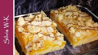 PfirsichStreuselkuchen  Blechkuchen  Obstkuchen [upl. by Stephen]