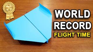 WORLD RECORD Paper Airplane  BEST Origami Plane Tutorial [upl. by Shenan]