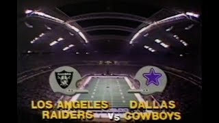 1983 Week 8 SNF  Raiders vs Cowboys [upl. by Digdirb964]