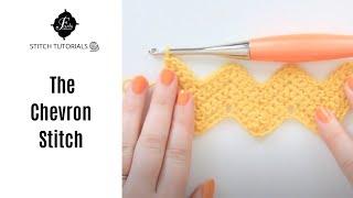 How to do a Chevron Stitch Crochet Basics [upl. by Owen]