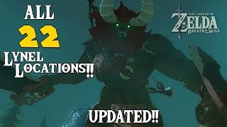 ALL 22 LYNEL LOCATIONS ZELDA BOTW UPDATED w TIMESTAMPS [upl. by Niarda]