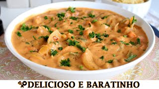 ESTROGONOFE VEGETARIANO BARATINHO  RECEITAS QUE AMO [upl. by Nylaehs199]