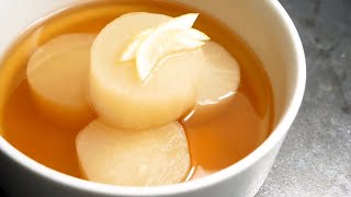 How to cook daikon radish  daikon nimono using dashi stock 😮 EASY [upl. by Oderfla]