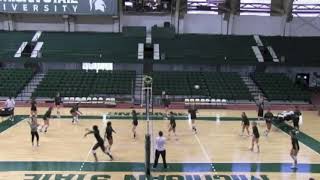 Michigan State Volleyball Serve Receive Drill [upl. by Atirres847]