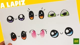 COMO DIBUJAR OJOS KAWAII PASO A PASO  dibujos kawaii faciles  How to draw eye [upl. by Hsakiv758]