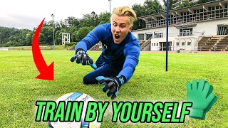 HOW TO TRAIN BY YOURSELF DURING CORONA  SOLO GOALKEEPER TRAINING 😱🧤 [upl. by Idyh]