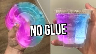 Testing VIRAL NO GLUE SLIMES How to make DIY NO GLUE slimes WATER SLIME amp 1 ingredient slime [upl. by Nahta]