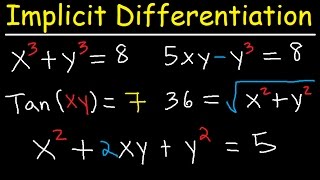 Implicit Differentiation Explained  Product Rule Quotient amp Chain Rule  Calculus [upl. by Othella]