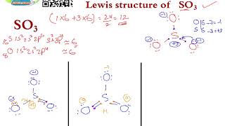 LEWIS STRUCTURE  HYBRIDIZATION SO3 [upl. by Daffi]