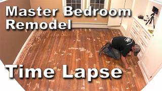 Bedroom Renovation TimeLapse  Complete Gut  Start to Finish [upl. by Doraj935]