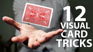 12 VISUAL Card Tricks Anyone Can Do  Revealed [upl. by Laekim101]