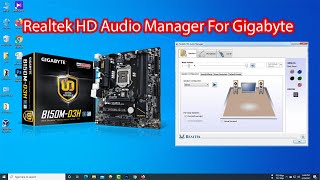 Gigabyte Realtek HD Audio Manager Windows 10 [upl. by Jemimah]