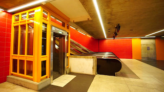 Sweden Stockholm Norsborg Subway Station  SMW incline elevator [upl. by Shetrit]