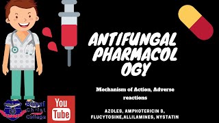 Pharmacology  Antifungal Amphotericin B Azoles Flucytosine Nystatin terbinafine Antifungals [upl. by Ahsemak]